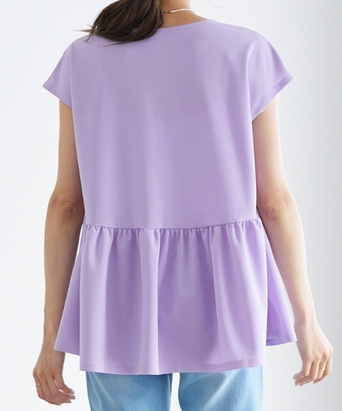 フレンチスリーブフレアTブラウス