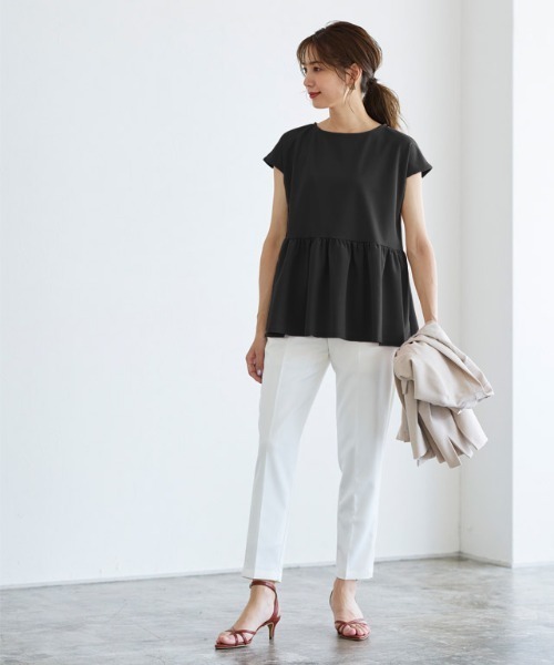 フレンチスリーブフレアTブラウス
