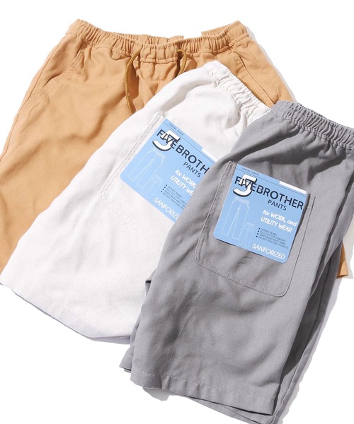 FIVE BROTHER（ファイブブラザー）の「FIVE BROTHER/ファイブブラザー LINEN EASY SHORTS イージーショーツ ハーフパンツ（その他パンツ・メンズ・ベージュ/グレー/ナチュラル・S/M/L）」の13枚目の写真
