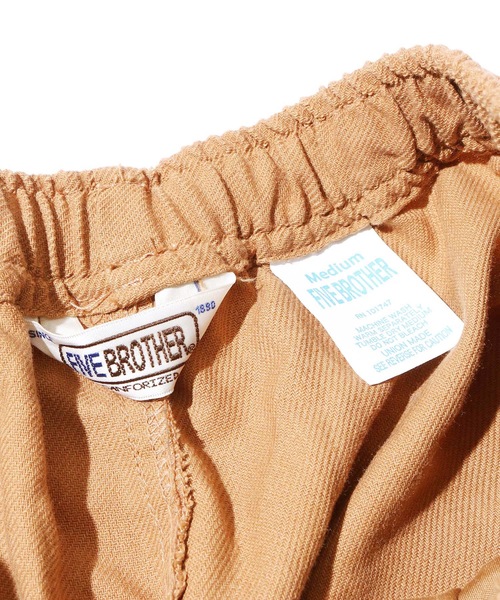 FIVE BROTHER（ファイブブラザー）の「FIVE BROTHER/ファイブブラザー LINEN EASY SHORTS イージーショーツ ハーフパンツ（その他パンツ・メンズ・ベージュ/グレー/ナチュラル・S/M/L）」の7枚目の写真