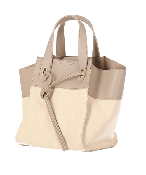 LATINA（ラティーナ）の「バイカラーキャンバスバッグ（ハンドバッグ・レディース・ブラック/ベージュ・FREE）」の6枚目の写真