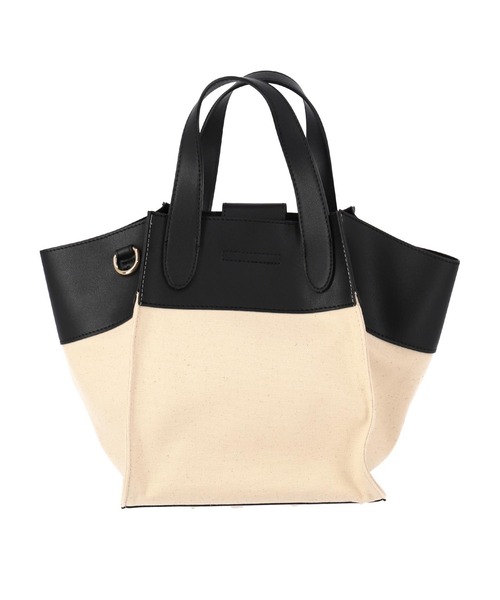 LATINA（ラティーナ）の「バイカラーキャンバスバッグ（ハンドバッグ・レディース・ブラック/ベージュ・FREE）」の10枚目の写真