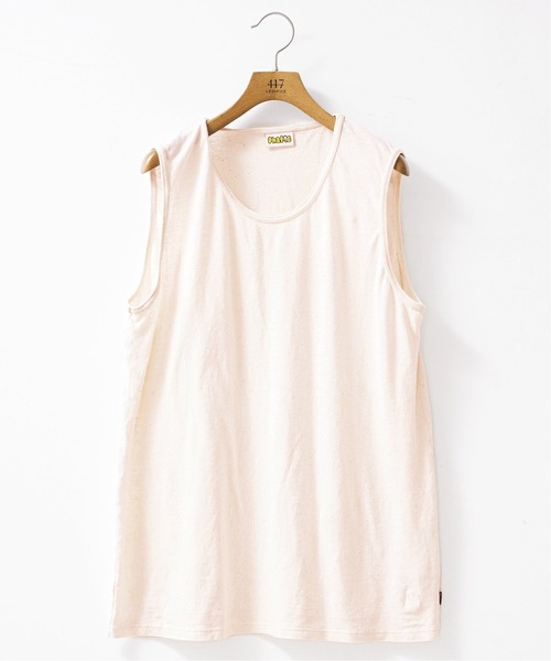 417 EDIFICE(フォーワンセブンエディフィス)の「【Phatee / ファッティー】 別注ヘンプタンクトップ(タンクトップ・メンズ・ブラック/アイボリー・MEDIUM/LARGE/X-LARGE)」の1枚目の写真