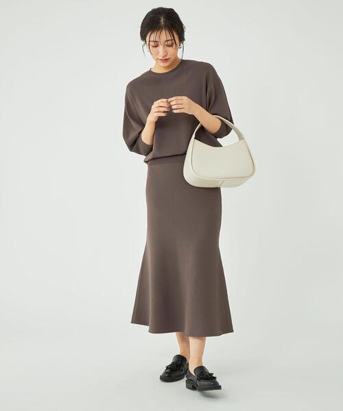 green label relaxing（グリーンレーベルリラクシング）の「RY/P パフスリーブ プルオーバー ニット -ウォッシャブル-（ニット/セーター・レディース・ブラック/モカ/ナチュラル・FREE）」の14枚目の写真