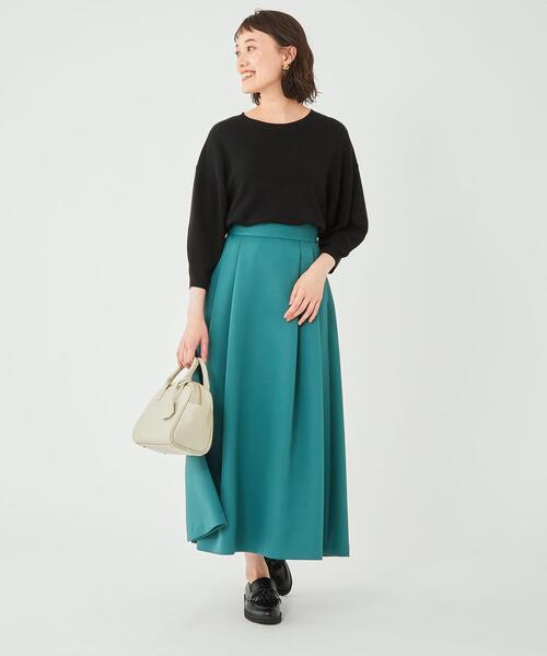 green label relaxing（グリーンレーベルリラクシング）の「RY/P パフスリーブ プルオーバー ニット -ウォッシャブル-（ニット/セーター・レディース・ブラック/モカ/ナチュラル・FREE）」の15枚目の写真