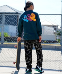 SANTA CRUZ | 【ムラサキスポーツ別注 Web限定】SANTACRUZ/サンタクルーズ オーバーサイズロンT バックプリントT/スクリ―ミングハンド 三連ロゴ 502223405(Tシャツ/カットソー)