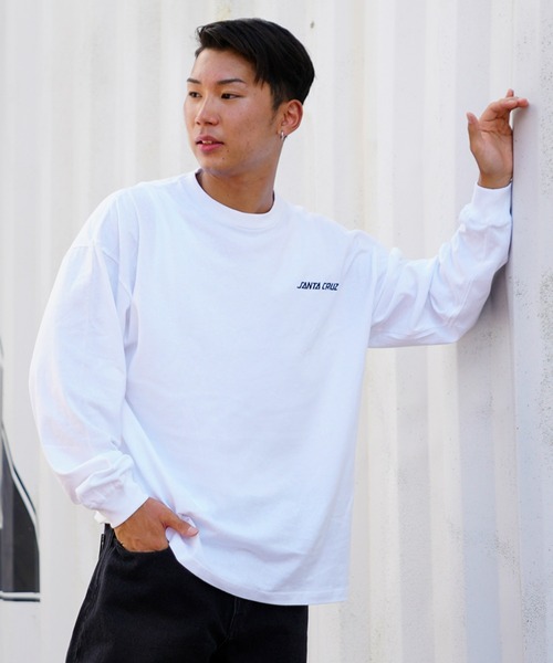 SANTA CRUZ（サンタクルーズ）の「【ムラサキスポーツ別注 Web限定】SANTACRUZ/サンタクルーズ オーバーサイズロンT バックプリントT/スクリ―ミングハンド 三連ロゴ 502223405（Tシャツ/カットソー・メンズ・グレー/ブラック/グリーン/ホワイト・XL/L/M）」の13枚目の写真