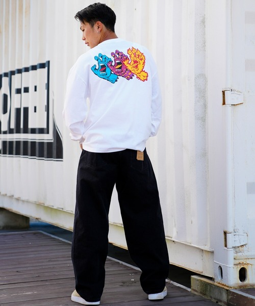 SANTA CRUZ（サンタクルーズ）の「【ムラサキスポーツ別注 Web限定】SANTACRUZ/サンタクルーズ オーバーサイズロンT バックプリントT/スクリ―ミングハンド 三連ロゴ 502223405（Tシャツ/カットソー・メンズ・グレー/ブラック/グリーン/ホワイト・XL/L/M）」の20枚目の写真