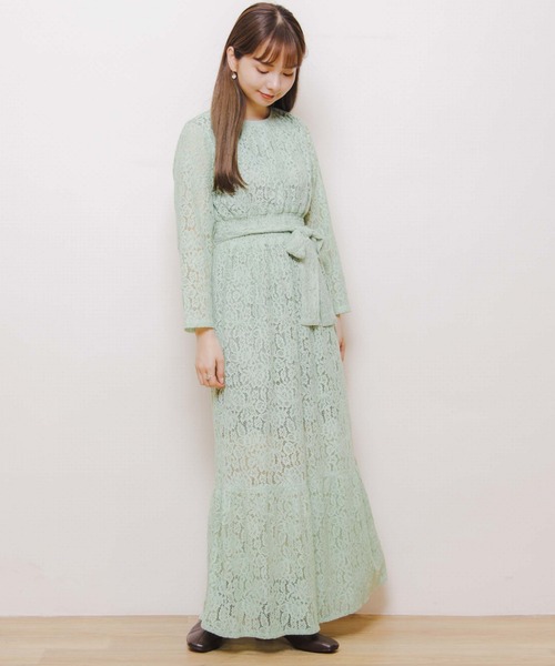 flower（フラワー）の「プレイフルレースワンピース（ワンピース・レディース・ブラウン/グリーン・FREE）」の2枚目の写真