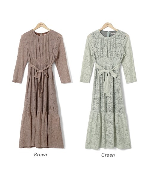 flower（フラワー）の「プレイフルレースワンピース（ワンピース・レディース・ブラウン/グリーン・FREE）」の6枚目の写真