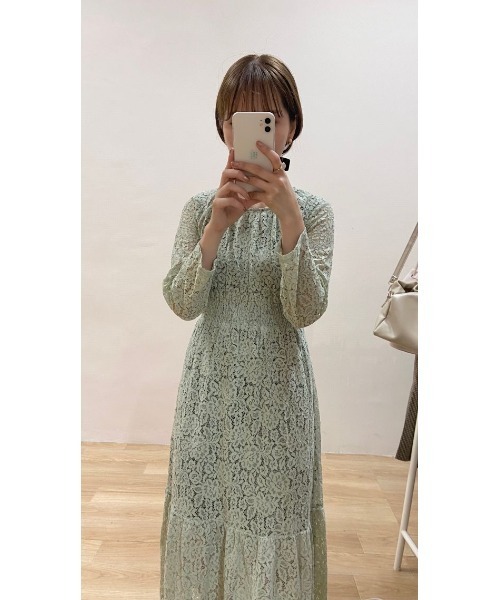 flower（フラワー）の「プレイフルレースワンピース（ワンピース・レディース・ブラウン/グリーン・FREE）」の3枚目の写真