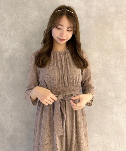 flower（フラワー）の「プレイフルレースワンピース（ワンピース・レディース・ブラウン/グリーン・FREE）」の4枚目の写真