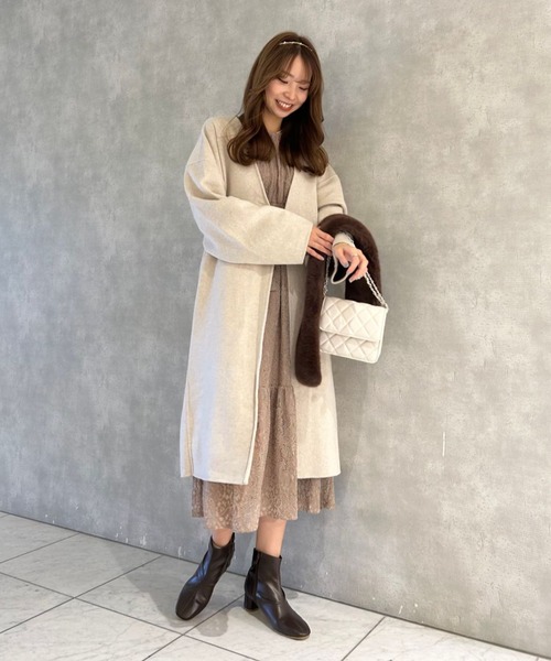 flower（フラワー）の「プレイフルレースワンピース（ワンピース・レディース・ブラウン/グリーン・FREE）」の5枚目の写真