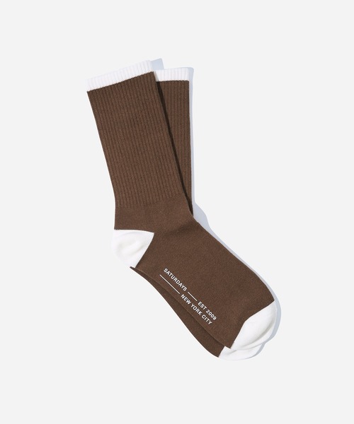 Saturdays NYC(サタデーズ ニューヨークシティ )の「Fundamental Casual Sock(ソックス/靴下・メンズ・ブラック/ダークブラウン/パープル/オフホワイト/オリーブ・FREE)」の4枚目の写真