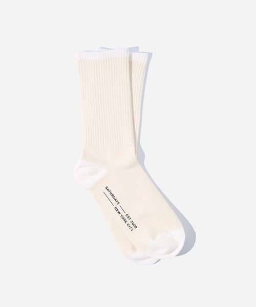 Saturdays NYC(サタデーズ ニューヨークシティ )の「Fundamental Casual Sock(ソックス/靴下・メンズ・ブラック/ダークブラウン/パープル/オフホワイト/オリーブ・FREE)」の2枚目の写真