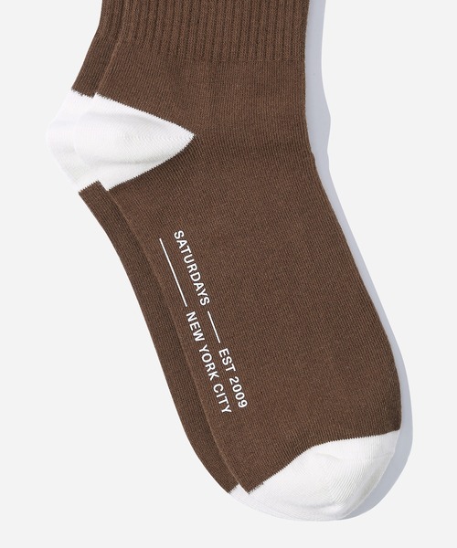 Saturdays NYC(サタデーズ ニューヨークシティ )の「Fundamental Casual Sock(ソックス/靴下・メンズ・ブラック/ダークブラウン/パープル/オフホワイト/オリーブ・FREE)」の8枚目の写真