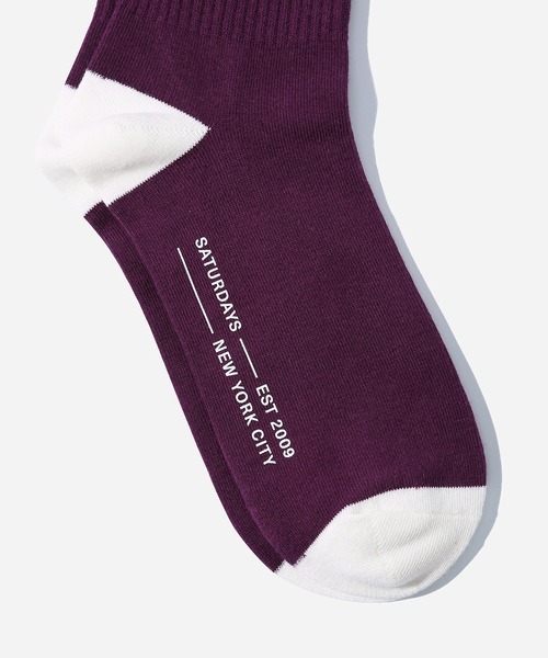 Saturdays NYC(サタデーズ ニューヨークシティ )の「Fundamental Casual Sock(ソックス/靴下・メンズ・ブラック/ダークブラウン/パープル/オフホワイト/オリーブ・FREE)」の6枚目の写真