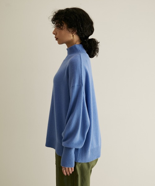 【手洗い可能】タスマニアウールハイネックニットプルオーバー