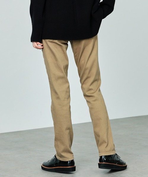 SOMETHING（サムシング）の「SOMETHING BODYFIRE 裏起毛あったかテーパードパンツ【暖】冬用暖かいデニム（デニムパンツ・レディース・グレー/ベージュ/インディゴブルー/ダークインディゴブルー/ホワイト/ブラック/ブラウン・27/29/26/30/28/25）」の18枚目の写真