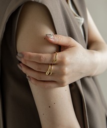 SMELLY | カーブメタルダブルフィンガーリング(リング)