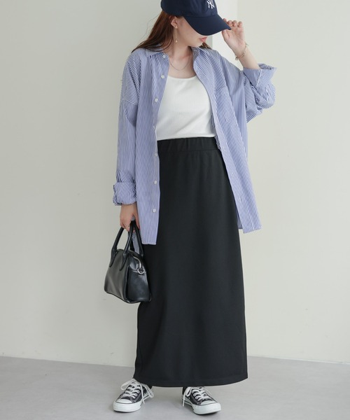 DISCOAT（ディスコート）の「リップルナロースカート（スカート・レディース・ブラック/ダークグリーン/ピンク/オレンジ/モカ・SMALL/MEDIUM/LARGE）」の6枚目の写真