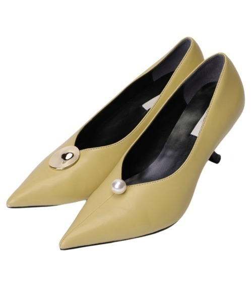 EIMY ISTOIRE（エイミーイストワール）の「アシンメトリーチャームパンプス（パンプス・レディース・ホワイト/ブラック/ピンク/ライム・S/M/L）」の21枚目の写真