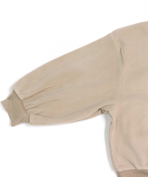 THE CASUAL（カジュアル）の「ドルマンスリーブ2WAYフリースカーデ（カーディガン/ボレロ・キッズ・ブラック/ダークグリーン/ベージュ/ネイビー/グレイッシュベージュ/チャコール・110cm/120cm/130cm/140cm/150cm/160cm）」の8枚目の写真