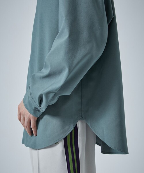 CITY TOKYO（シティトウキョウ）の「【洗える/シワ防止】FEEL LIGHTリラックスバンドカラーシャツ（シャツ/ブラウス・メンズ・ブラック/グレー/ブルー/ミント・1/2/3）」の10枚目の写真