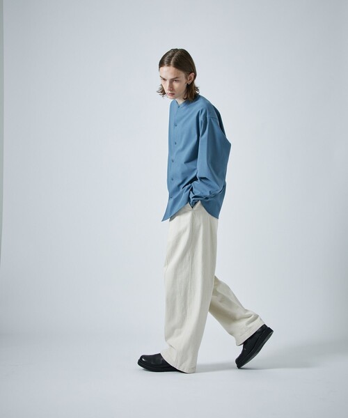 CITY TOKYO（シティトウキョウ）の「【洗える/シワ防止】FEEL LIGHTリラックスバンドカラーシャツ（シャツ/ブラウス・メンズ・ブラック/グレー/ブルー/ミント・1/2/3）」の11枚目の写真