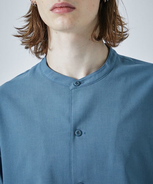 CITY TOKYO（シティトウキョウ）の「【洗える/シワ防止】FEEL LIGHTリラックスバンドカラーシャツ（シャツ/ブラウス・メンズ・ブラック/グレー/ブルー/ミント・1/2/3）」の21枚目の写真