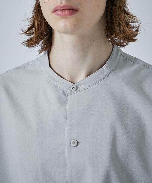 CITY TOKYO（シティトウキョウ）の「【洗える/シワ防止】FEEL LIGHTリラックスバンドカラーシャツ（シャツ/ブラウス・メンズ・ブラック/グレー/ブルー/ミント・1/2/3）」の14枚目の写真