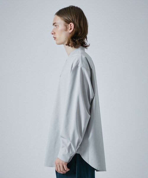 CITY TOKYO（シティトウキョウ）の「【洗える/シワ防止】FEEL LIGHTリラックスバンドカラーシャツ（シャツ/ブラウス・メンズ・ブラック/グレー/ブルー/ミント・1/2/3）」の16枚目の写真