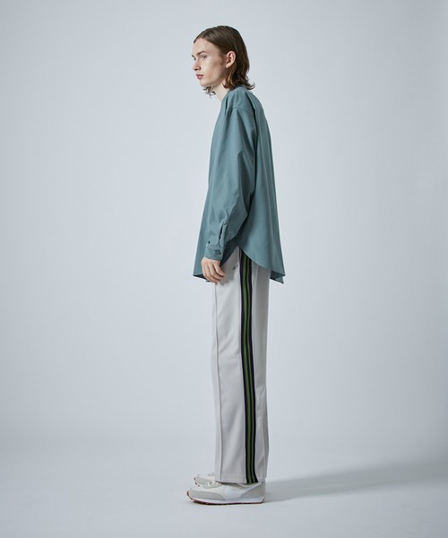 CITY TOKYO（シティトウキョウ）の「【洗える/シワ防止】FEEL LIGHTリラックスバンドカラーシャツ（シャツ/ブラウス・メンズ・ブラック/グレー/ブルー/ミント・1/2/3）」の7枚目の写真