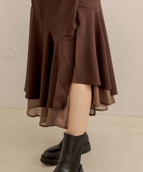 OLIVE des OLIVE(オリーブデオリーブ)の「裾シフォンマーメイドスカート(スカート・レディース・ライトベージュ/ブラック/ブラウン/チェック・FREE)」の22枚目の写真