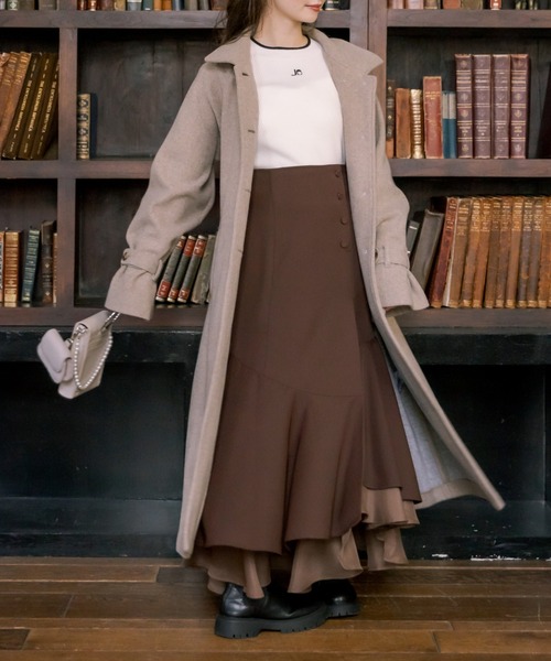 OLIVE des OLIVE(オリーブデオリーブ)の「裾シフォンマーメイドスカート(スカート・レディース・ライトベージュ/ブラック/ブラウン/チェック・FREE)」の17枚目の写真