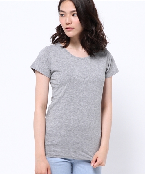 N.(N. Natural Beauty Basic)(エヌエヌナチュラルビューティーベーシック)の「ベーシックTシャツ(Tシャツ/カットソー・レディース・ブラック/ブラック系その他/グレー/ホワイト/ダークネイビー・MEDIUM)」の4枚目の写真