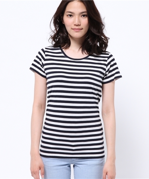 N.(N. Natural Beauty Basic)(エヌエヌナチュラルビューティーベーシック)の「ベーシックTシャツ(Tシャツ/カットソー・レディース・ブラック/ブラック系その他/グレー/ホワイト/ダークネイビー・MEDIUM)」の6枚目の写真