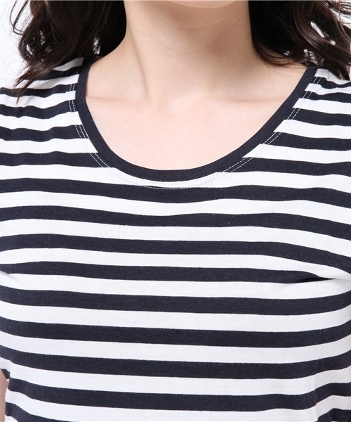 N.(N. Natural Beauty Basic)(エヌエヌナチュラルビューティーベーシック)の「ベーシックTシャツ(Tシャツ/カットソー・レディース・ブラック/ブラック系その他/グレー/ホワイト/ダークネイビー・MEDIUM)」の9枚目の写真