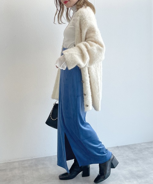w closet（ダブルクローゼット）の「ベロアスリットロングスカート