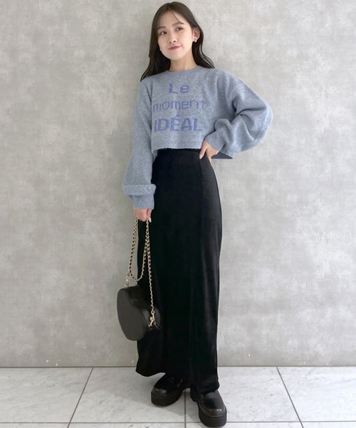 ダブルクローゼット ロングスカート w closet（ダブルクローゼット）の「2WAYプリーツタイトロングスカート