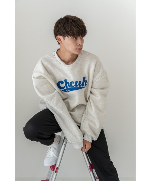 DEVICE（デバイス）の「韓国風ビッグシルエット カレッジロゴ フーディー スウェット トレーナー（スウェット・レディース・グレー/ブラック/ブルー・FREE）」の15枚目の写真