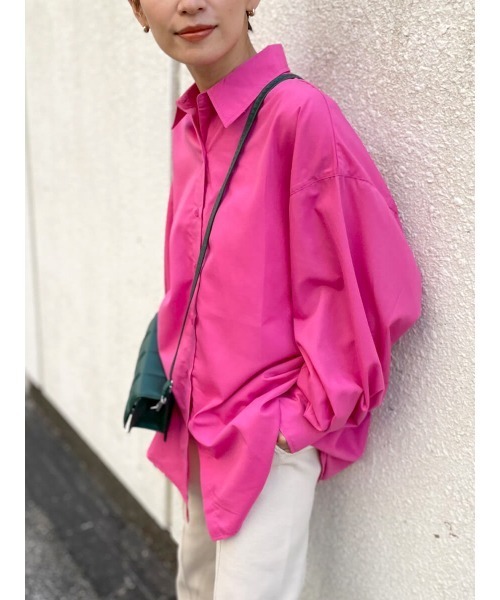 HEILIS(ヘイリス)の「ブロードオーバーサイズシャツ / カラーシャツ シャツ オーバーサイズ(シャツ/ブラウス・レディース・ブラック/ピンク・FREE)」の2枚目の写真