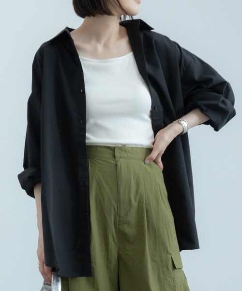 美品【定価9万】OSLOW（オスロー） オーバーシャツ シルク SOSHIOTSUKI - 【25SS】リンクル ヴィスコース ロングスリーブ