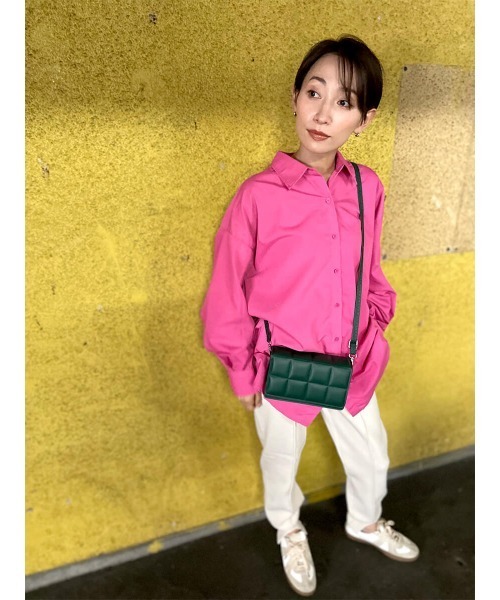 HEILIS(ヘイリス)の「ブロードオーバーサイズシャツ / カラーシャツ シャツ オーバーサイズ(シャツ/ブラウス・レディース・ブラック/ピンク・FREE)」の3枚目の写真