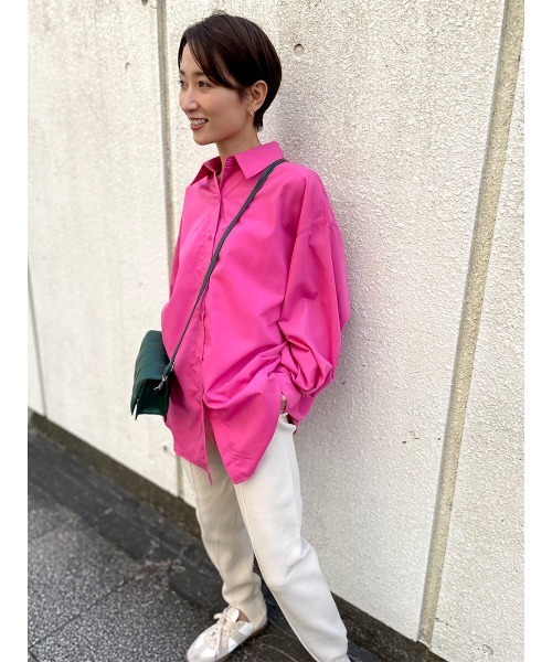 HEILIS(ヘイリス)の「ブロードオーバーサイズシャツ / カラーシャツ シャツ オーバーサイズ(シャツ/ブラウス・レディース・ブラック/ピンク・FREE)」の6枚目の写真
