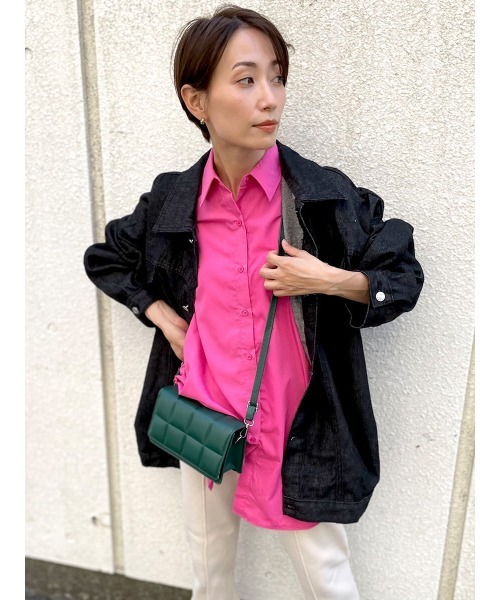 HEILIS(ヘイリス)の「ブロードオーバーサイズシャツ / カラーシャツ シャツ オーバーサイズ(シャツ/ブラウス・レディース・ブラック/ピンク・FREE)」の7枚目の写真