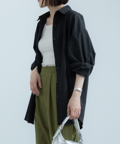 HEILIS(ヘイリス)の「ブロードオーバーサイズシャツ / カラーシャツ シャツ オーバーサイズ(シャツ/ブラウス・レディース・ブラック/ピンク・FREE)」の10枚目の写真