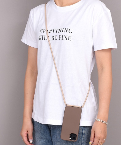 TeddyShop（テディショップ）の「【iPhone14 Pro用】推し色マットカラーネックストラップ付ケース（スマホケース/カバー・レディース・ブラック/ブラウン/ピンク/グリーン/パープル・ONE SIZE）」の12枚目の写真