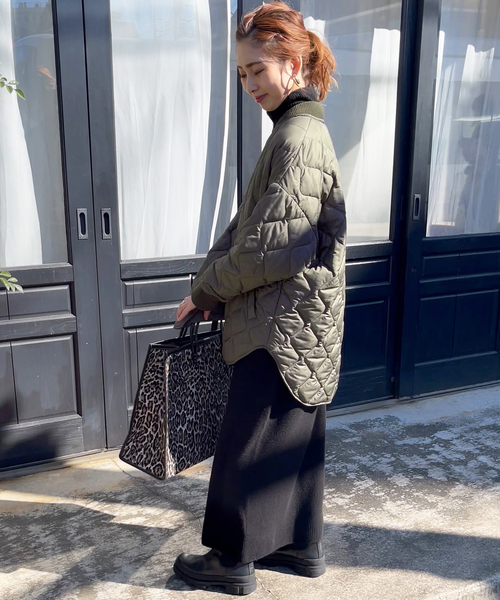 スピックアンドスパン ブルゾン Spick and Span撥水T/Cクロスアーミー