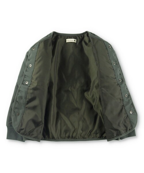 BRANSHES（ブランシェス）の「【キルティング】中綿ブルゾン（ブルゾン・キッズ・ブラック/カーキオリーブ・90/140/120/100/130/150/110）」の16枚目の写真